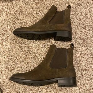 Thursday Boot Company Duchess dark olive suede boots size 9